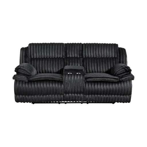 9577BK-2 Double Reclining Love Seat with Center Console - 9577BK-2