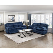 9577BU-2 Double Reclining Love Seat with Center Console - 9577BU-2