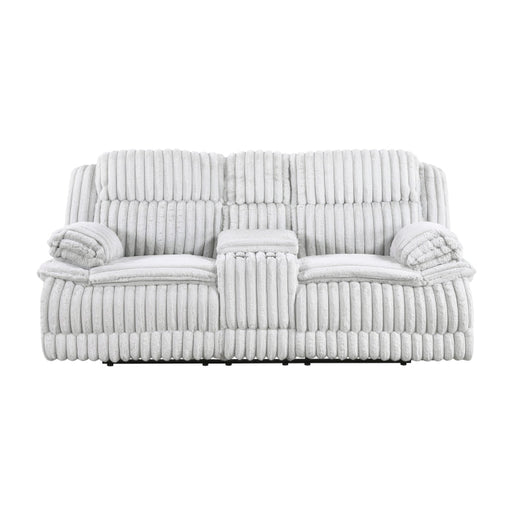 9577GY-2 Double Reclining Love Seat with Center Console - 9577GY-2