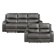 9601GY*2 2pc Set: Sofa, Love - 9601GY*2