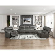 9601GY-2 Double Reclining Love Seat - 9601GY-2