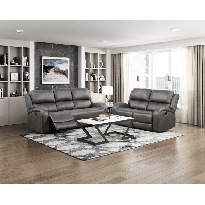 9601GY-3 Double Reclining Sofa - 9601GY-3