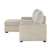 9605BE*2LCRL (2)2-Piece Sectional with Left Chaise and  Drop-Down Cup holders, Storage Pouch, Pull-out Bed and Hidden Storage - 9605BE*2LCRL