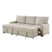 9605BE*2LCRL (2)2-Piece Sectional with Left Chaise and  Drop-Down Cup holders, Storage Pouch, Pull-out Bed and Hidden Storage - 9605BE*2LCRL