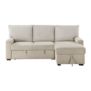 9605BE*2LLRC (2)2-Piece Sectional with Right Chaise and  Drop-Down Cup holders, Storage Pouch,  Pull-out Bed and Hidden Storage - 9605BE*2LLRC