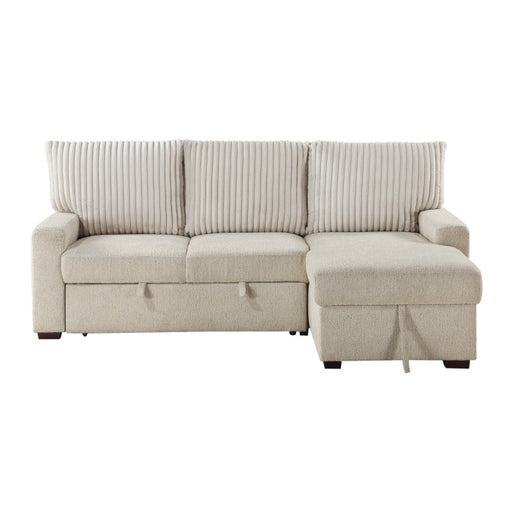 9605BE*2LLRC (2)2-Piece Sectional with Right Chaise and  Drop-Down Cup holders, Storage Pouch,  Pull-out Bed and Hidden Storage - 9605BE*2LLRC