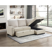 9605BE*2LLRC (2)2-Piece Sectional with Right Chaise and  Drop-Down Cup holders, Storage Pouch,  Pull-out Bed and Hidden Storage - 9605BE*2LLRC