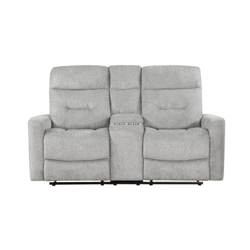 9610GY-2 Double Reclining Love Seat with Center Console - 9610GY-2