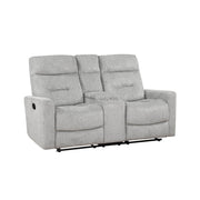 9610GY-2 Double Reclining Love Seat with Center Console - 9610GY-2