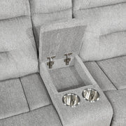 9610GY-2 Double Reclining Love Seat with Center Console - 9610GY-2