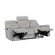 9610GY-3 Double Reclining Sofa - 9610GY-3