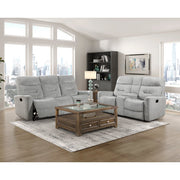 9610GY-3 Double Reclining Sofa - 9610GY-3