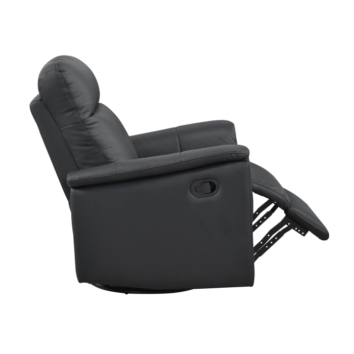 9620BLK-1 Swivel Glider Reclining Chair - 9620BLK-1