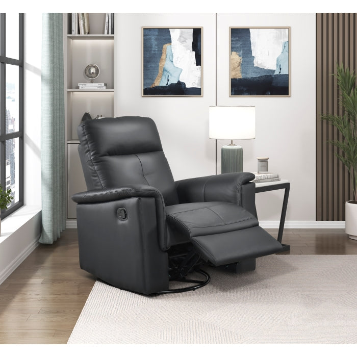 9620BLK-1 Swivel Glider Reclining Chair - 9620BLK-1
