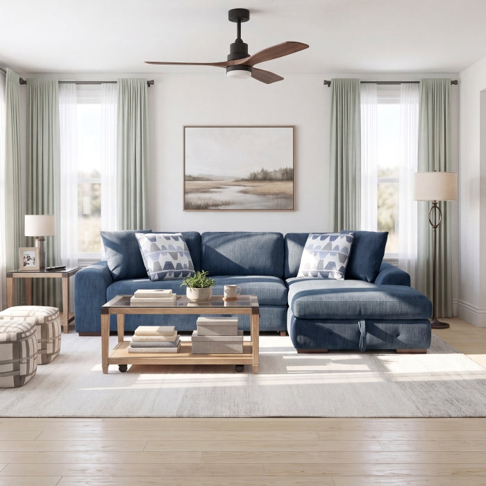 9624BU*22LRC 2-Piece Sectional with Right Chaise and Pull-out Bed - 9624BU*22LRC