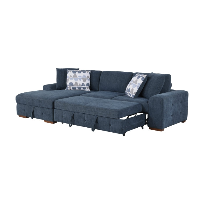 9624BU*2LC2R 2-Piece Sectional with Left Chaise and Pull-out Bed - 9624BU*2LC2R