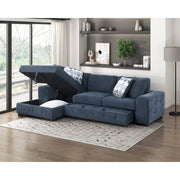9624BU*2LC2R 2-Piece Sectional with Left Chaise and Pull-out Bed - 9624BU*2LC2R