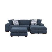 9624BU*32LRC 3-Piece Sectional with Right Chaise, Pull-out Bed and Ottoman - 9624BU*32LRC