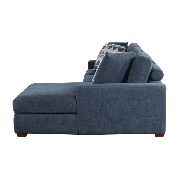 9624BU*32LRC 3-Piece Sectional with Right Chaise, Pull-out Bed and Ottoman - 9624BU*32LRC