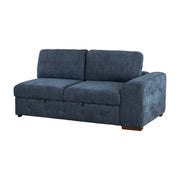 9624BU*3LC2R 3-Piece Sectional with Left Chaise, Pull-out Bed and Ottoman - 9624BU*3LC2R
