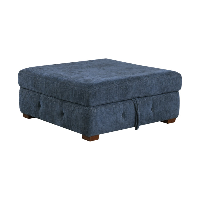 9624BU*3LC2R 3-Piece Sectional with Left Chaise, Pull-out Bed and Ottoman - 9624BU*3LC2R