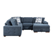 9624BU*42L1ACRC (4)4-Piece Sectional with Right Chaise and Pull-out Bed - 9624BU*42L1ACRC