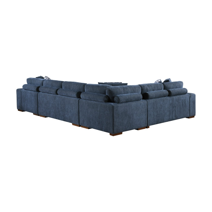 9624BU*42LRC 4-Piece Sectional with Right Chaise and Pull-out Bed - 9624BU*42LRC