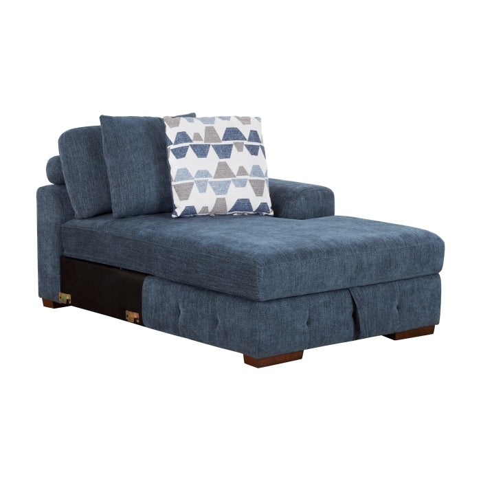 9624BU*42LRC 4-Piece Sectional with Right Chaise and Pull-out Bed - 9624BU*42LRC