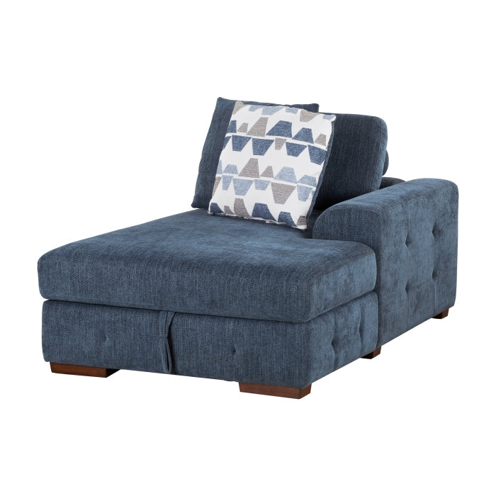 9624BU*42LRC 4-Piece Sectional with Right Chaise and Pull-out Bed - 9624BU*42LRC