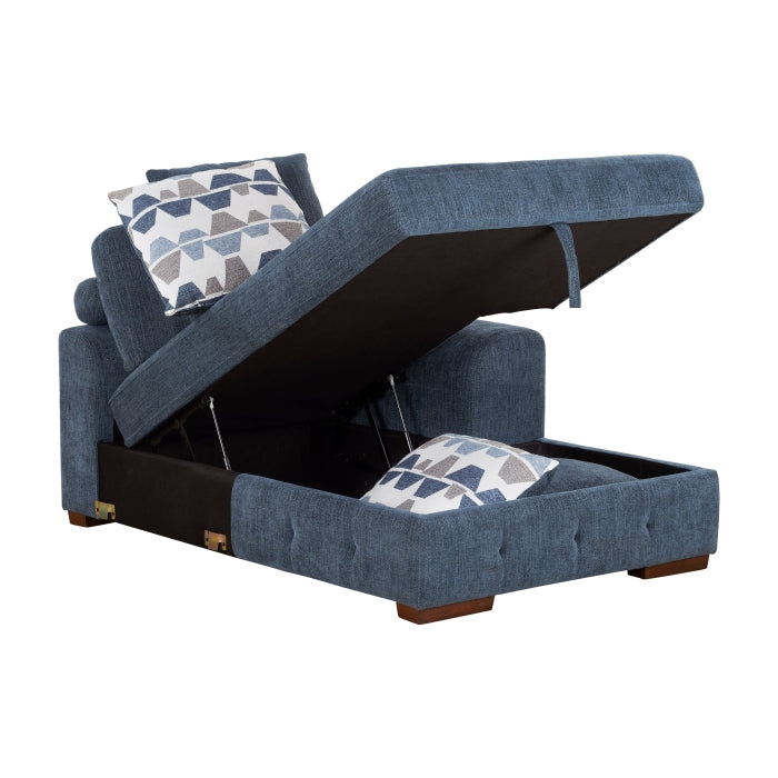 9624BU*42LRC 4-Piece Sectional with Right Chaise and Pull-out Bed - 9624BU*42LRC