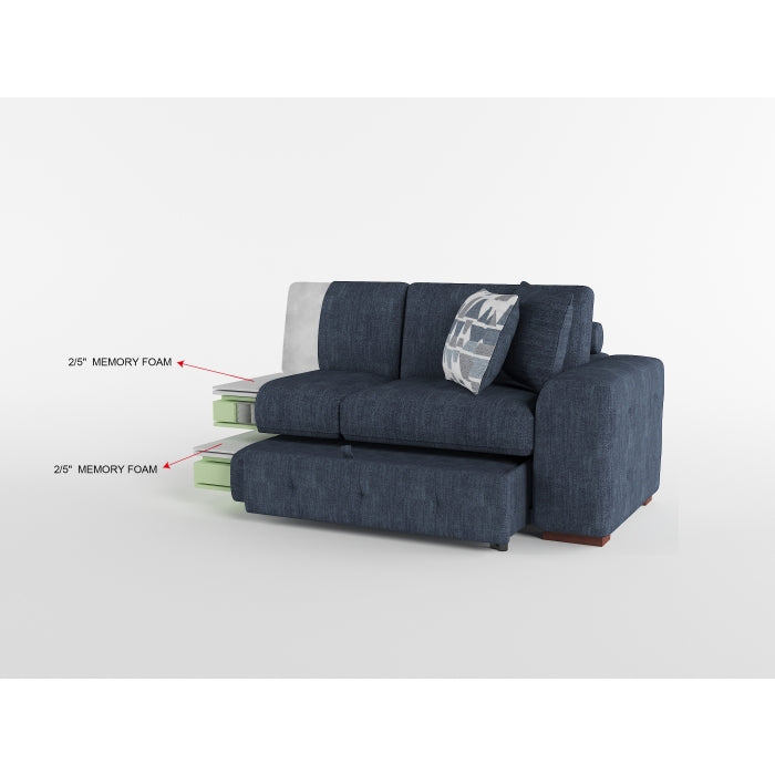 9624BU*42LRC 4-Piece Sectional with Right Chaise and Pull-out Bed - 9624BU*42LRC