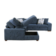 9624BU*42RLC 4-Piece Sectional with Left Chaise and Pull-out Bed - 9624BU*42RLC