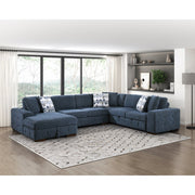 9624BU*42RLC 4-Piece Sectional with Left Chaise and Pull-out Bed - 9624BU*42RLC