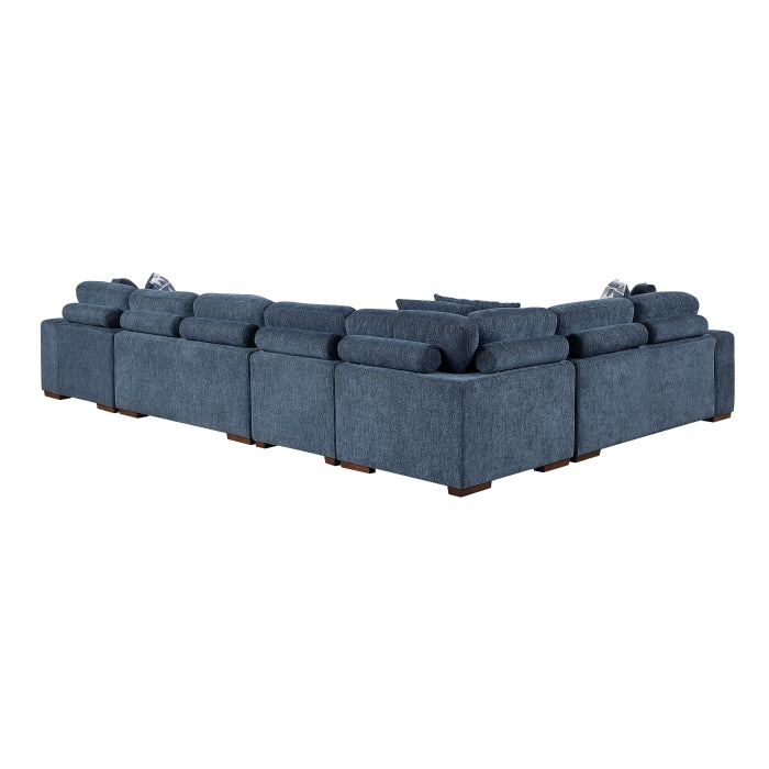 9624BU*52L1ACRC (5)5-Piece Sectional with Right Chaise and Pull-out Bed - 9624BU*52L1ACRC