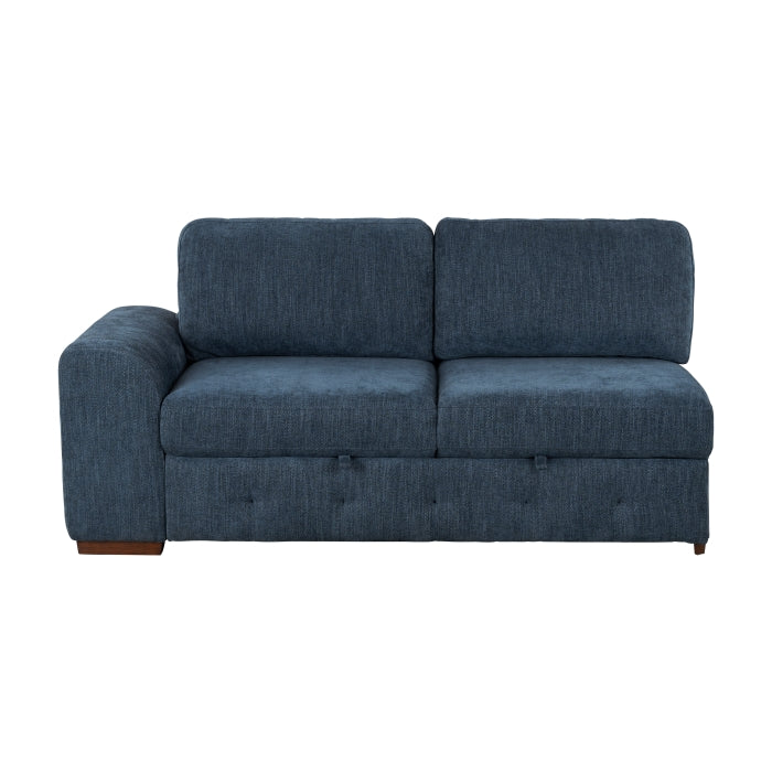9624BU*52LRC 5-Piece Sectional with Right Chaise, Pull-out Bed and Ottoman - 9624BU*52LRC