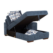9624BU*52LRC 5-Piece Sectional with Right Chaise, Pull-out Bed and Ottoman - 9624BU*52LRC