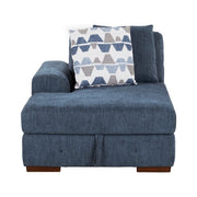 9624BU*5LC2R 5-Piece Sectional with Left Chaise, Pull-out Bed and Ottoman - 9624BU*5LC2R