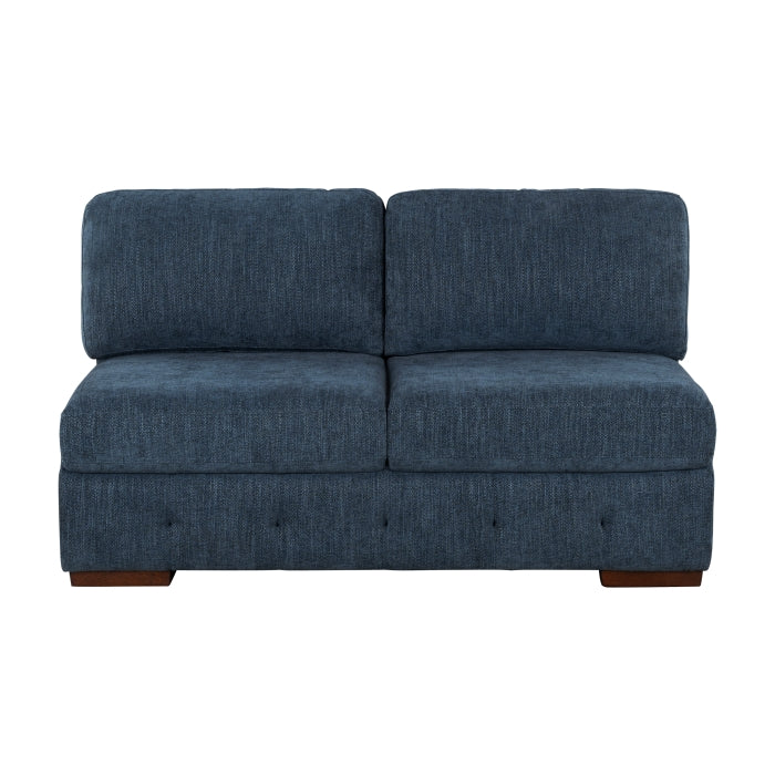 9624BU*5LC2R 5-Piece Sectional with Left Chaise, Pull-out Bed and Ottoman - 9624BU*5LC2R