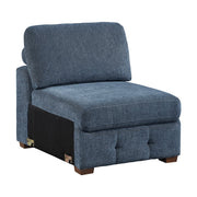 9624BU*62L1ACRCOT (6)6-Piece Sectional with Right Chaise, Pull-out Bed and Ottoman - 9624BU*62L1ACRCOT