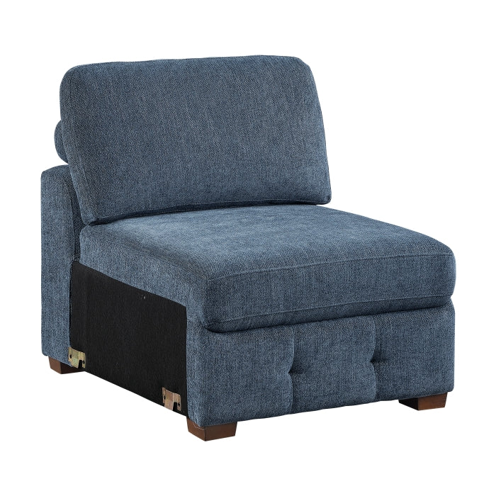 9624BU*62L1ACRCOT (6)6-Piece Sectional with Right Chaise, Pull-out Bed and Ottoman - 9624BU*62L1ACRCOT