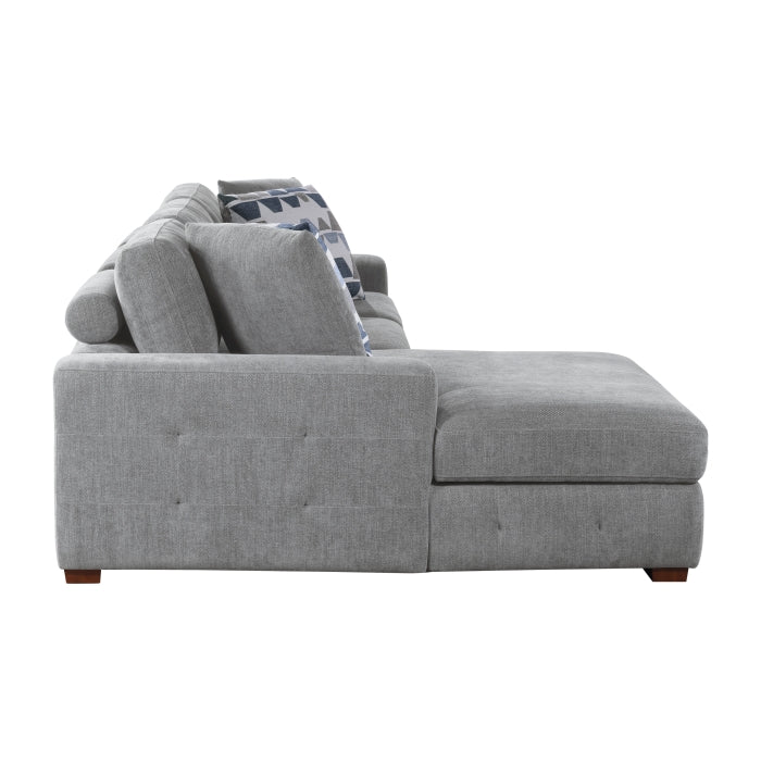 9624GY*2LC2R 2-Piece Sectional with Left Chaise and Pull-out Bed - 9624GY*2LC2R