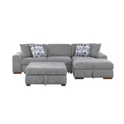 9624GY*32LRC 3-Piece Sectional with Right Chaise, Pull-out Bed and Ottoman - 9624GY*32LRC