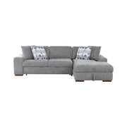9624GY*32LRC 3-Piece Sectional with Right Chaise, Pull-out Bed and Ottoman - 9624GY*32LRC