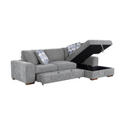 9624GY*32LRC 3-Piece Sectional with Right Chaise, Pull-out Bed and Ottoman - 9624GY*32LRC