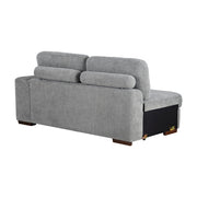 9624GY*3LC2R 3-Piece Sectional with Left Chaise, Pull-out Bed and Ottoman - 9624GY*3LC2R