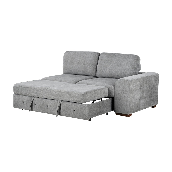 9624GY*3LC2R 3-Piece Sectional with Left Chaise, Pull-out Bed and Ottoman - 9624GY*3LC2R