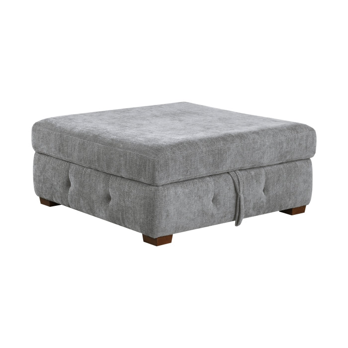 9624GY*3LC2R 3-Piece Sectional with Left Chaise, Pull-out Bed and Ottoman - 9624GY*3LC2R
