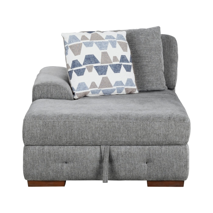 9624GY*3LCRC (3)3-Piece Sectional with Left and Right Chaise - 9624GY*3LCRC