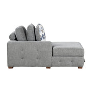 9624GY*3LCRC (3)3-Piece Sectional with Left and Right Chaise - 9624GY*3LCRC