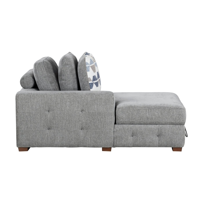 9624GY*3LCRC (3)3-Piece Sectional with Left and Right Chaise - 9624GY*3LCRC